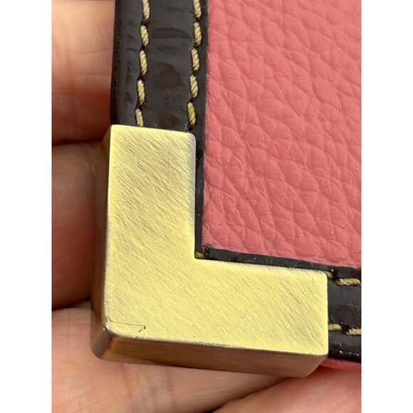 Americana By Sharif Vintage Crossbody Purse Pink Brown Strap Pockets Lined Zip - Picture 16 of 16